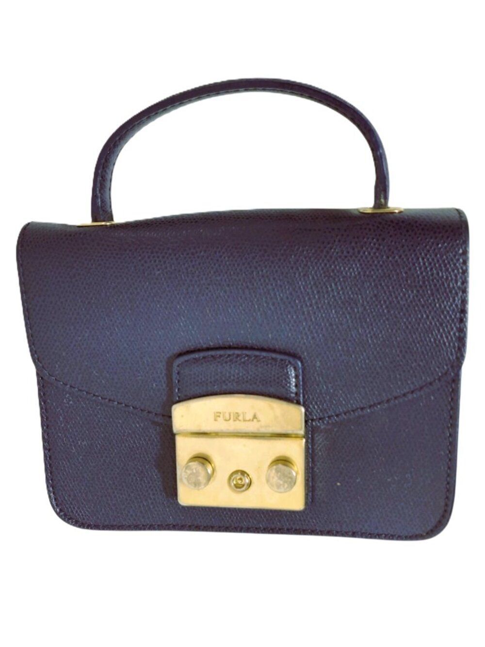 Furla Women's Leather Navy Blue Mini Hand Bag